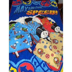 VTG 2008 Thomas & Friends "Maximum Speed" Crib/Toddler‎ Bedding Lot of 5 Train
